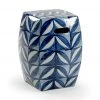 OUTDOOR Chelsea House Blue & White Sanibel Garden Seat
