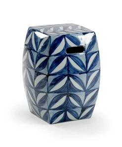 OUTDOOR Chelsea House Blue & White Sanibel Garden Seat