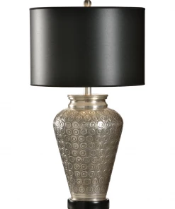 Table Lamps Wildwood Carved Circles Lamp (Black Shade)