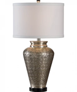 Wildwood Carved Circles Lamp Table Lamps