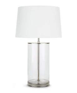 Coastal Living Magelian Glass Table Lamp (Polished Nickel)