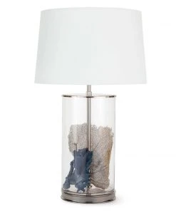 Coastal Living Magelian Glass Table Lamp (Polished Nickel)