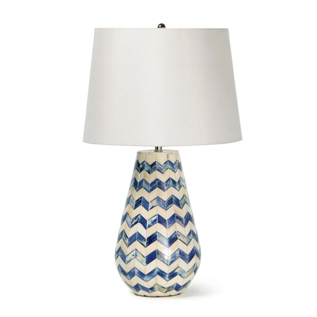 Coastal Living Cassia Chevron Table Lamp (Blue) 3 Coastal Living Cassia Chevron Table Lamp (Blue)
