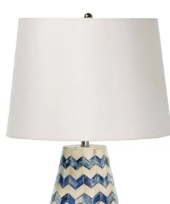 Coastal Living Cassia Chevron Table Lamp (Blue)