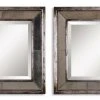 DECOR Uttermost Davion Squares Silver Mirror Set/2