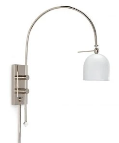 Coastal Living Heron Sconce (Polished Nickel And White) All Lighting
