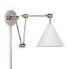 Coastal Living Zig-Zag Task Sconce (Polished Nickel And White)