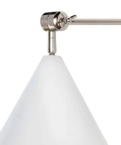 Coastal Living Zig-Zag Task Sconce (Polished Nickel And White)