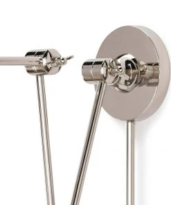 Coastal Living Zig-Zag Task Sconce (Polished Nickel And White)