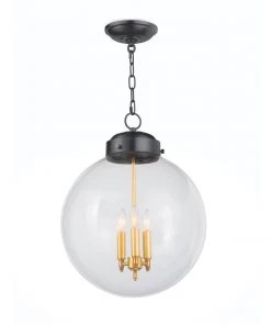 All Lighting Southern Living Globe Pendant (Oil Rubbed Bronze And Natural Brass)