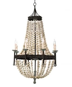 Southern Living Wood Beaded Chandelier All Lighting