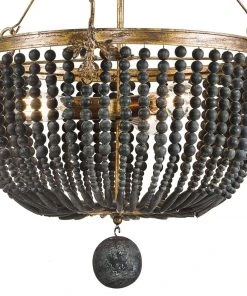 Southern Living Fabian Wood Bead Chandelier Chandeliers