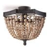 Southern Living Wood Beaded Semi Flush Mount All Lighting
