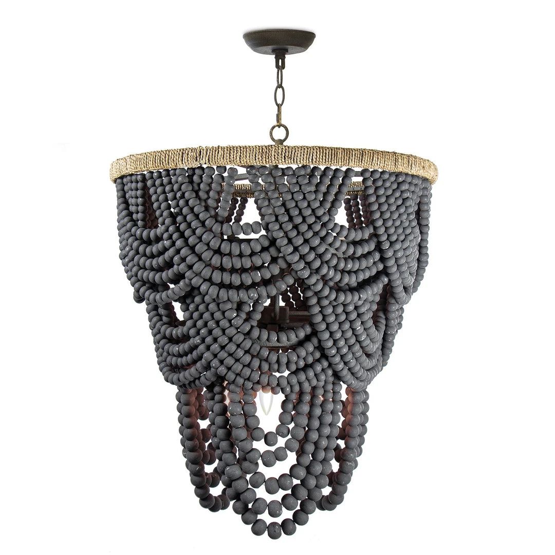 Southern Living Lorelei Wood Bead Chandelier All Lighting 3 Southern Living Lorelei Wood Bead Chandelier All Lighting