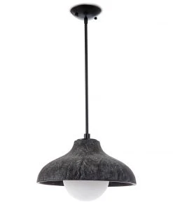 Coastal Living Surfside Wood Pendant (Ebony)