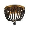 Southern Living Fabian Wood Bead Flush Mount
