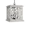 Coastal Living Chatham Wood Lantern (White) Pendants