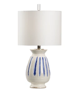 Wildwood Capri Lamp - Cobalt Stripe Table Lamps