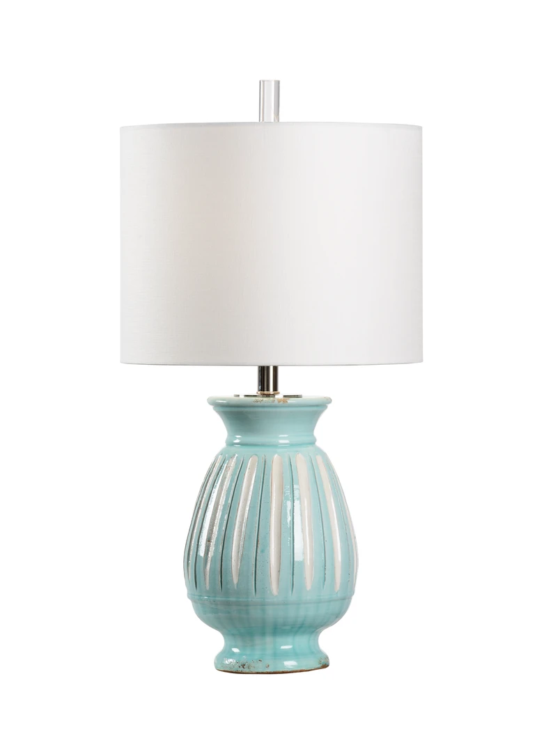 Wildwood Capri Lamp - Aqua Table Lamps 3 Wildwood Capri Lamp - Aqua Table Lamps