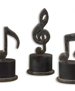 Uttermost Music Notes Metal Figurines, Set/3 DECOR