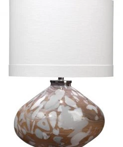 Jamie Young Artist Table Lamp In Espresso & Petal Glass