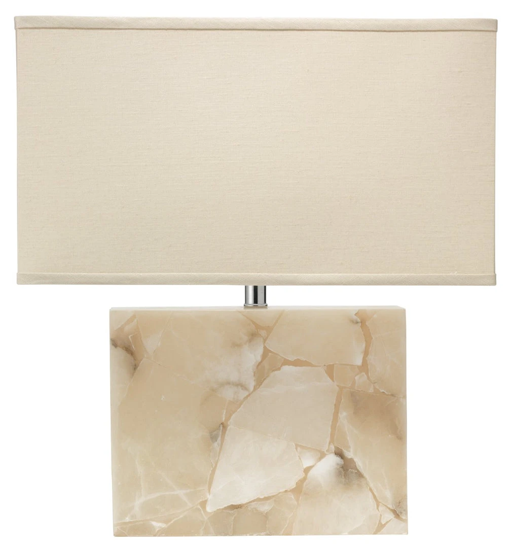 Table Lamps Jamie Young Borealis Table Lamp, Large In Alabaster With Large Rectangle Shade In Stone Linen 3 Table Lamps Jamie Young Borealis Table Lamp, Large In Alabaster With Large Rectangle Shade In Stone Linen