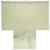 Jamie Young Borealis Accent Lamp, Small In Alabaster With Extra Small Rectangle Shade In Stone Linen Table Lamps 1 Jamie Young Borealis Accent Lamp, Small In Alabaster With Extra Small Rectangle Shade In Stone Linen Table Lamps