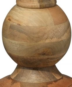 Floor Lamps Jamie Young Budapest Floor Lamp In Natural Wood With Extra Large Open Cone Shade In Natural Linen