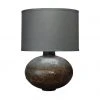 Jamie Young Caisson Table Lamp In Gun Metal With Classic Drum Shade In Fatigue Linen 2 Jamie Young Caisson Table Lamp In Gun Metal With Classic Drum Shade In Fatigue Linen