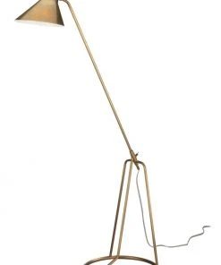 Jamie Young Franco Tri-Pod Floor Lamp In Antique Brass Floor Lamps