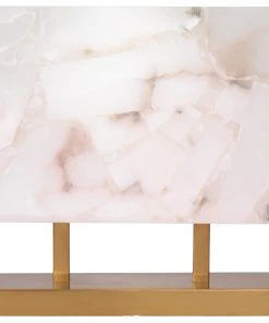 Jamie Young Ghost Horizon Table Lamp In Alabaster & Antique Brass