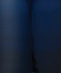 Jamie Young Plum Jar Table Lamp, Medium In Navy Blue Glass With Classic Drum Shade In Raffia