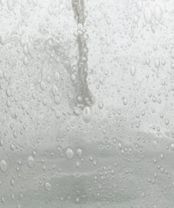 Table Lamps Jamie Young Plum Jar Table Lamp, Medium In Clear Seeded Glass With Classic Drum Shade In Natural Linen With White Linen Trim