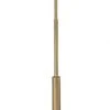 Jamie Young Jud Floor Lamp In Antique Brass With Large Square Open Cone Shade In White Linen Floor Lamps