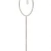 Jamie Young Knot Floor Lamp In White Gesso With Wide Oval Shade In Off White Linen