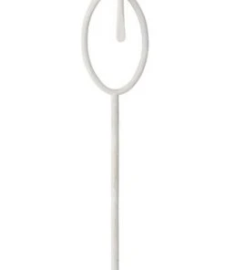 Jamie Young Knot Floor Lamp In White Gesso With Wide Oval Shade In Off White Linen