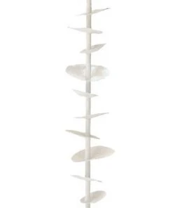 Floor Lamps Jamie Young Petals Floor Lamp In White Gesso With Cone Shade In Off White Linen