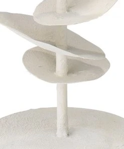 Floor Lamps Jamie Young Petals Floor Lamp In White Gesso With Cone Shade In Off White Linen