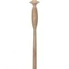 Jamie Young Petite Paro Floor Lamp In Bleached Wood With Large Drum Shade In Natural Linen