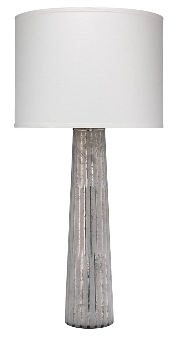 Jamie Young Striped Silver Pillar Table Lamp With Large Drum Shade In White Silk Table Lamps 3 Jamie Young Striped Silver Pillar Table Lamp With Large Drum Shade In White Silk Table Lamps