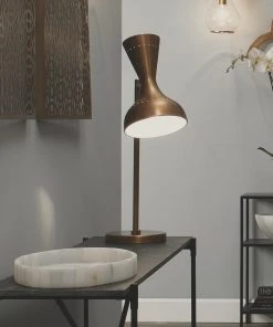 Table Lamps Jamie Young Pisa Swing Arm Table Lamp In Antique Brass Metal 9 Table Lamps Jamie Young Pisa Swing Arm Table Lamp In Antique Brass Metal