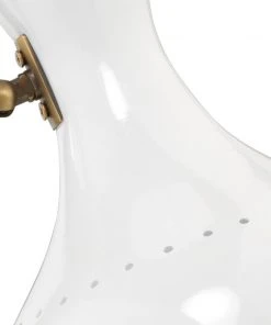 Jamie Young Pisa Swing Arm Table Lamp In White Lacquer & Antique Brass Metal Table Lamps 5 Jamie Young Pisa Swing Arm Table Lamp In White Lacquer & Antique Brass Metal Table Lamps