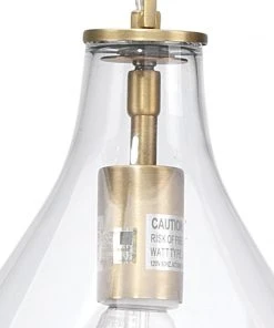 Jamie Young Tear Drop Floor Lamp In Soft Antique Brass Metal