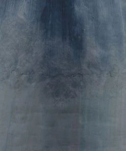 Jamie Young Twilight Table Lamp In Blue Ombre Enameled Metal With Drum Shade In White Linen Table Lamps