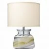 Jamie Young Ursula Table Lamp In Blue Swirl With Classic Drum Shade In Sea Salt Linen Table Lamps 1 Jamie Young Ursula Table Lamp In Blue Swirl With Classic Drum Shade In Sea Salt Linen Table Lamps