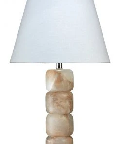 Jamie Young Veneto Table Lamp In Brown Alabaster