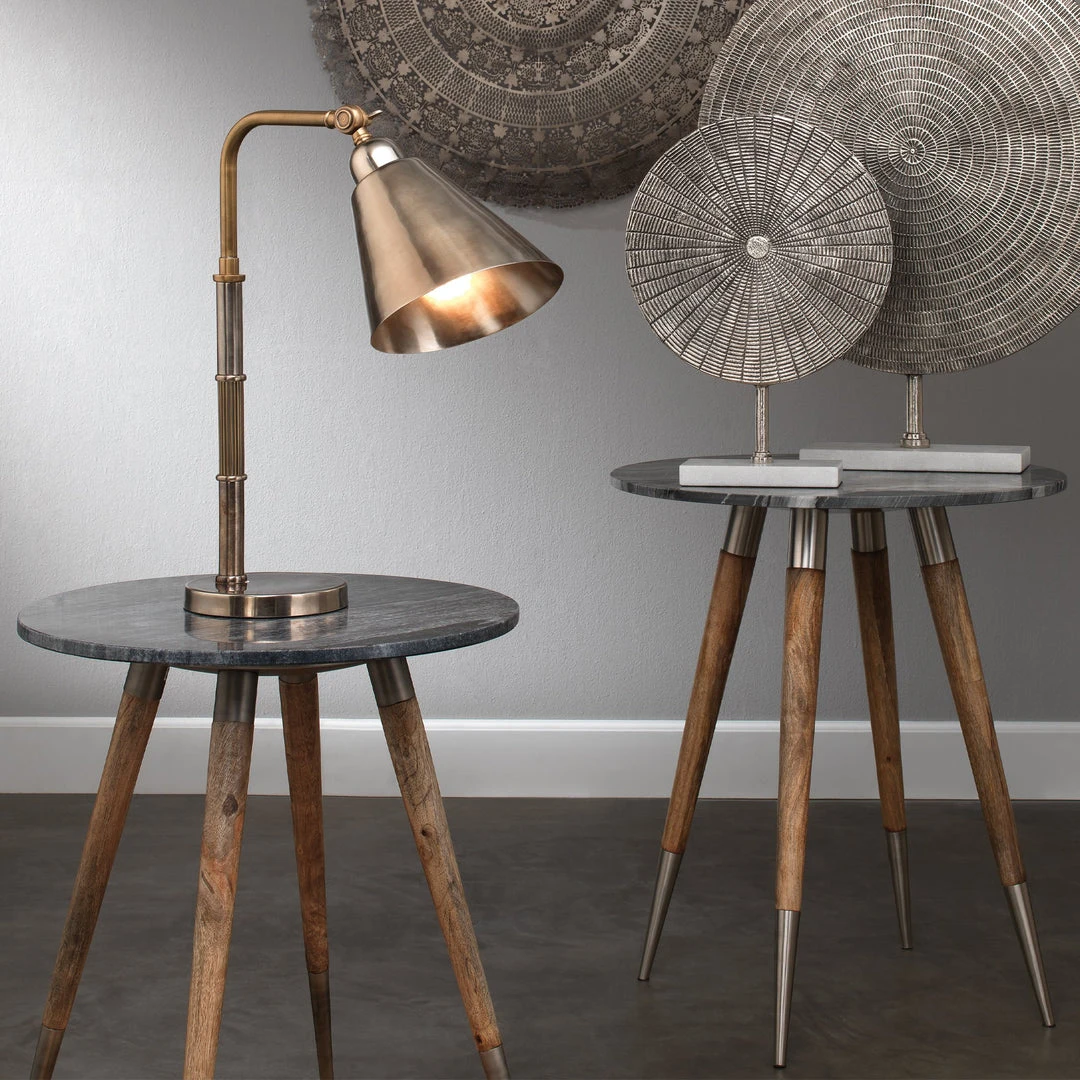 Table Lamps Jamie Young Vilhelm Task Lamp In Antique Brass/Silver Metal 5 Table Lamps Jamie Young Vilhelm Task Lamp In Antique Brass/Silver Metal
