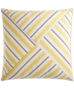 D.V. Kap Ottoman Stripe Yellow Throw Pillow
