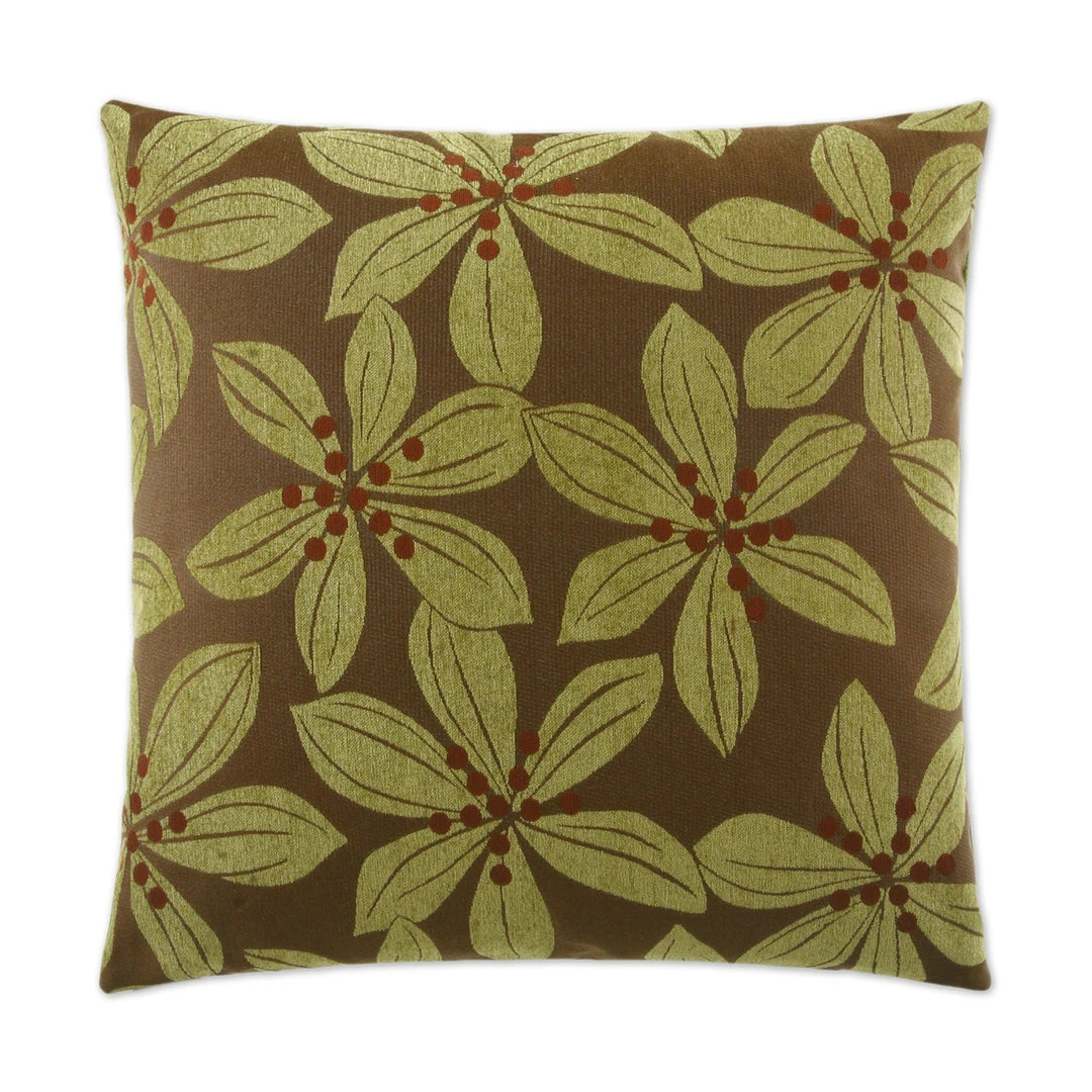 DECOR D.V. Kap Tropical Leaf Green Throw Pillow 3 DECOR D.V. Kap Tropical Leaf Green Throw Pillow