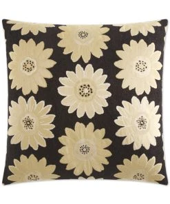 DECOR D.V. Kap Daisy May Black Throw Pillow
